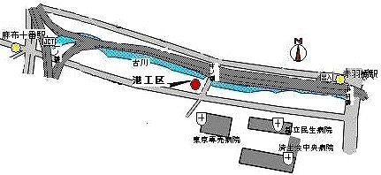 東京都第一建設事務所港工区案内図
