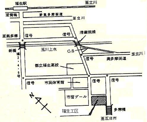 福生工区の地図