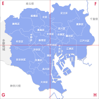 区部の地図