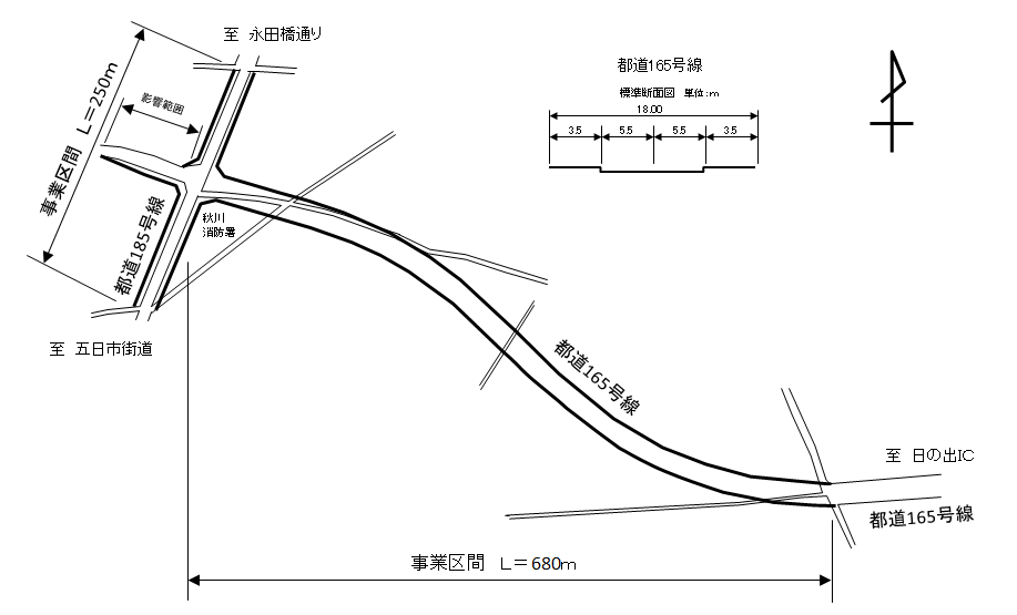 道路整備事業（伊奈地区）の図