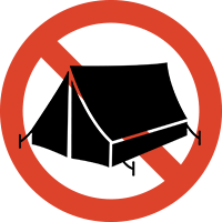 禁止搭建帳篷圖像