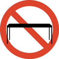 Image of No table use