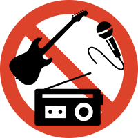 Image of No using of audio equipment