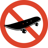 禁止使用溜冰板圖像