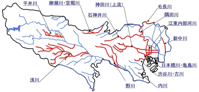 流域連絡会を設置している河川の画像