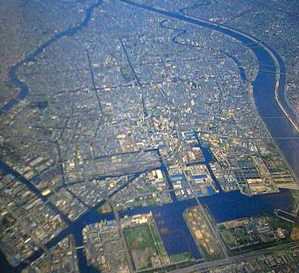 上空からの江東地区の写真