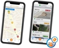 情報通信技術(ICT)を活用した道路管理 道路通報システムのスマートフォンアプリ