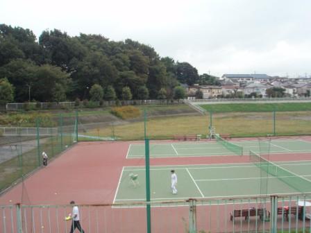 テニスコートの画像