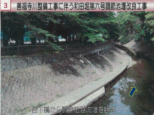 善福寺川整備工事に伴う和田堀第六号調整池堰改良工事のイメージ