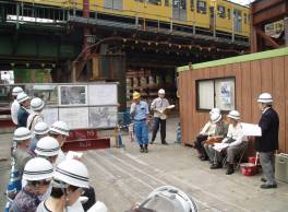 神田川の西武鉄道協定工事の写真