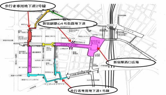 西口広場案内図