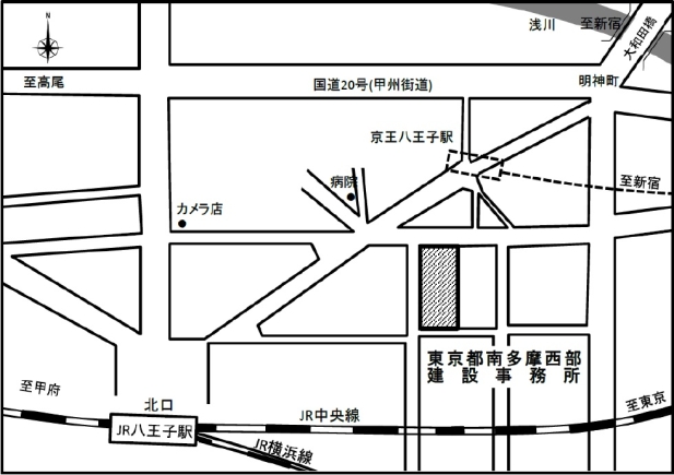 南多摩西部建設事務所地図