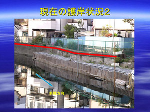 現在の護岸状況の写真1