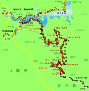 奥多摩周遊道路周辺地図 別ウィンドウで表示します
