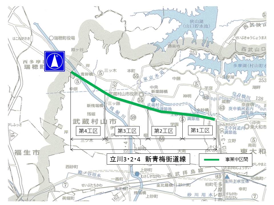 新青梅街道線 区間図