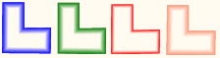 紫色、緑、赤、茶色の区画イメージ画像1