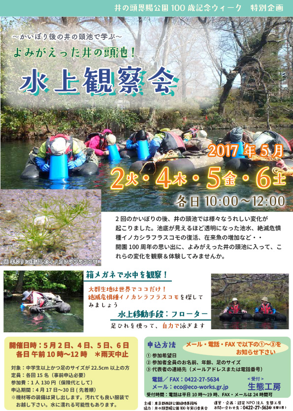 水上観察会ポスター
