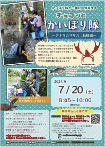 ちょこっとかいぼり隊のポスター（7月） 別ウィンドウで表示します