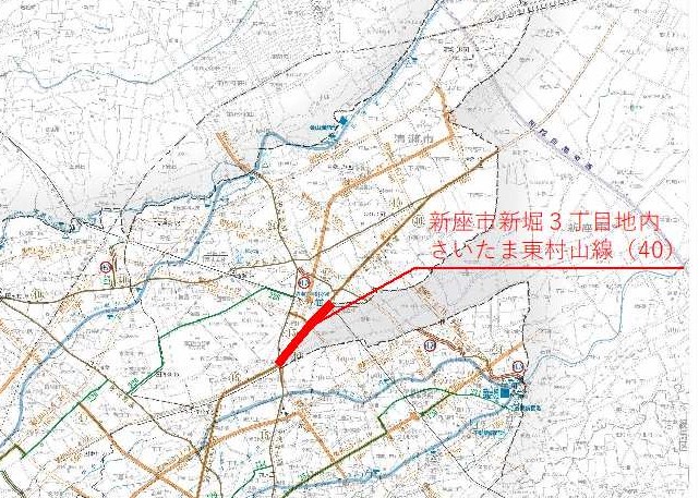 北多摩北部建設事務所管内図　対象範囲