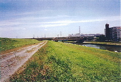 新河岸川芝宮橋付近の写真